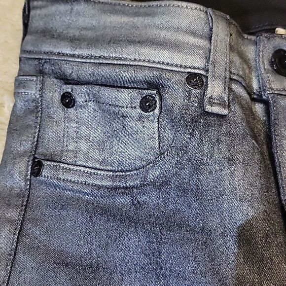 Rag and Bone gun metal gray High Rise Ankle Skinny Size 26 - Picture 2 of 7